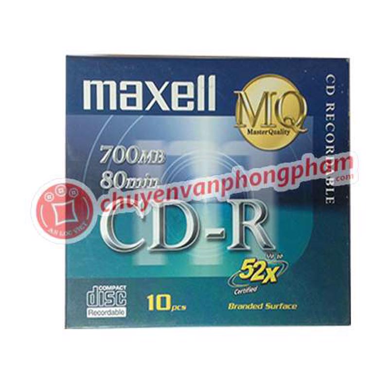 Đĩa CD Maxell - hộp xanh hộp 10 đĩa